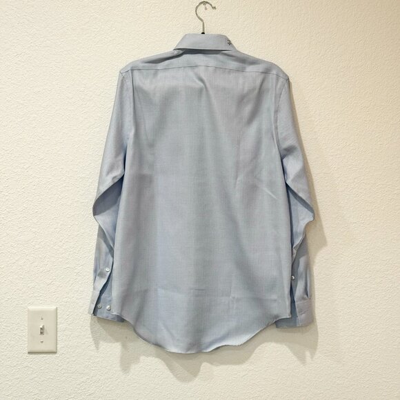 NEW (NWT) Calvin Klein Infinite Slim Fit Mini Texture Light Blue Dress Shirt - Picture 5 of 5